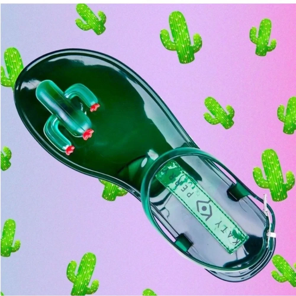 🌵NEW Katy Perry Jelly Sandals – “Smell Me” Cactus Toe, Size 8 - Picture 3 of 7